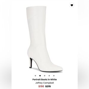 Jeffrey Campbell White Heeled Boots size 8.5